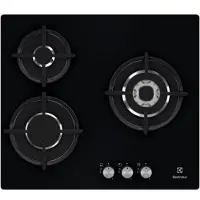 Electrolux EGT6633NOK, Schwarz, Integriert, Gaskochfeld, Keramik, 3 Zone(n), 3 Zone(n)