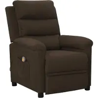 vidaXL Massagesessel Dunkelbraun Stoff