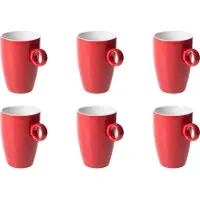 Maastricht porselein Maastricht Porzellan Becher Bart Colour Café 23 cl Rot 6 Stück
