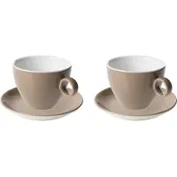 Maastricht porselein Maastricht Porzellan Cappuccino-Becher und Untertasse Bart Colour Cafe 23 cl Braun 1 Stück