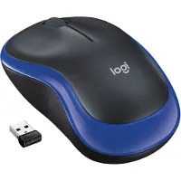 Logitech M185, Beidhändig, Optisch, RF Wireless, 1000 DPI, Blau