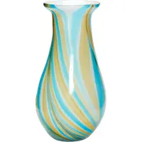 Hubsch Kaleido Vase Blue/Yellow - , Blau, Glas