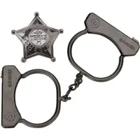 Gonher Cowboy-Handschellen aus Metall mit Abzeichen