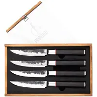 Forged Sebra, Messer-Set, Stahl, Holz, Schwarz, Holz, 11,5 cm