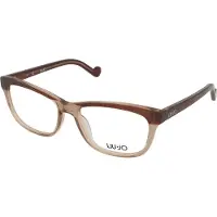 Liu Jo Lunettes de Vue LJ2640 54/16/135 Hellbraun mit goldenen Glitzer Einsätzen Injektionsmaterial FRAU LJ2640