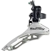 Shimano Tourney FD-TY300 Umwerfer Schelle Hoch 3x6-/7-fach Down Pull schwarz/silber 28,6mm 2022 Umwerfer
