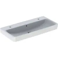 Geberit Doppel-Aufsatzwaschbecken Renova Plan 100 cm weiß mit KeraTect Spezialglasur 501932008