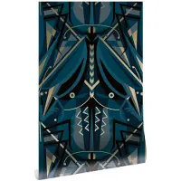 Kek Amsterdam Art Deco Goldtapete animaux Heuschrecke - blau