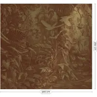 Kek Amsterdam Tropische Landschaften Goldtapete MW-062 - 300x280cm