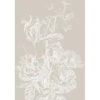 Kek Amsterdam Gravierte Blumentapete WP-746 grau 300x280cm