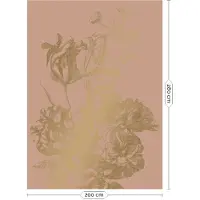 Kek Amsterdam Gravierte Blumen Goldtapete MW-022 - 200x280cm