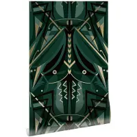 Kek Amsterdam Art Deco Goldtapete animaux Heuschrecke - grün