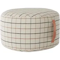 OYOY Grid Hocker groß Off White