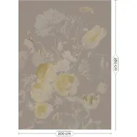 Kek Amsterdam Goldenes Zeitalter Blumen Goldtapete MW-043 - 200x280cm