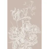 Kek Amsterdam Gravierte Blumentapete Sand WP-745 200x280cm