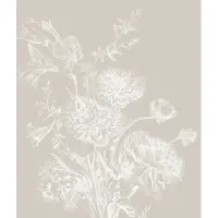 Kek Amsterdam Gravierte Blumentapete grau WP-758 400x280cm