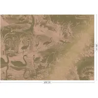 Kek Amsterdam Gravierte Landschaften Goldtapete MW-039 - 400x280cm