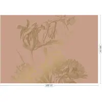 Kek Amsterdam Gravierte Blumen Goldtapete MW-024 - 400x280cm