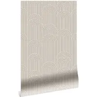 Kek Amsterdam Grafische Linientapete 100x280cm Sand WP-735