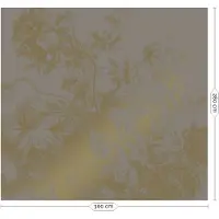 Kek Amsterdam Gravierte Blumen Goldtapete MW-017 - 300x280cm