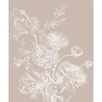 Kek Amsterdam Gravierte Blumentapete Sand WP-760 400x280cm