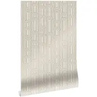 Kek Amsterdam Goldene Linien Tapete 100x280cm Naturweiß / Gold MW-077