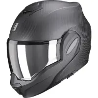 Scorpion Exo-Tech Evo Carbon Solid Matt Schwarz Klapphelm Größe M