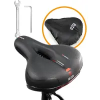 R2B Fahrradsattel Gel mit Reflektor Fahrradsitz Gelsattel Fahrrad Sattel ergonomische Form Radsattel Cityrad Herren Damen