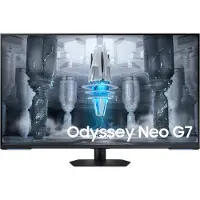 Samsung Odyssey Neo G70C (43") Gaming Monitor, 109,2 cm (43"), 3840 x 2160 Pixel, 4K Ultra HD, LED, 1 ms, Schwarz, Weiß