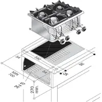 CombiSteel Drop-In Gasherd 4 Br. 18Kw