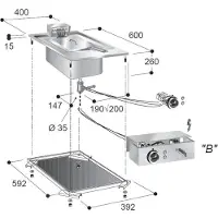 CombiSteel Profi Elektrofritteuse 10 L, 400V 7,25kW, mit 1 Korb und Ablassventil