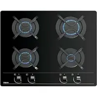 Teka GBC 64000, Schwarz, Integriert, 60 cm, Gaskochfeld, Glas, 4 Zone(n)