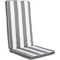 Fijalo Stuhl-Kissen Grau Weiss (42 x 4 x 115 cm)