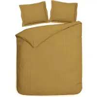 Heckett & Lane Heckett and Lane Banda Dbo 240 Amber Gold Bettwäsche 1 x Bettbezug 240x220 + 2 x Kopfkissenbezug 80x80 Amber-Gold Gestreift goldfarben