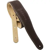 Martin strings Gitarrengurt 25" Wildleder mit Nähten Braun