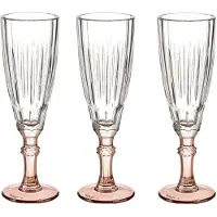 Vivalto Champagnerglaser Exotic Collection - Set 6x - altrosa Boden - 170 ml - Champagnerfloten