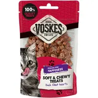 Voskes Soft & Chewy Entenfilet Herzchen Katzensnack (60 g)