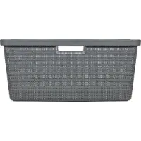 Keter Jute - Wäschekorb - Grau - 46L - 59,4x39,4xh25cm - (2er-Set)