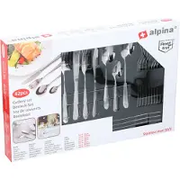 Alpina Besteckset, Edelstahl - 42-teilig