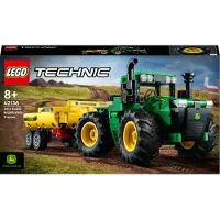 LEGO Technic John Deere 9620R 4WD Tractor, mit kippbarem Anhänger, klassisches Bauernhofspielzeug für Kinder, Jungen und Mädchen ab 8 Jahren, Sammlermodellbausatz 42136