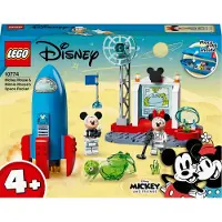 LEGO 10774 Mickys und Minnies Weltraumrakete Spielzeug zum Bauen für Kinder ab 4 Jahren, Raketenspielzeug