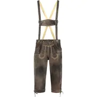 Haus Huberts Kniebundlederhose Herren sandgrau, Groesse:58
