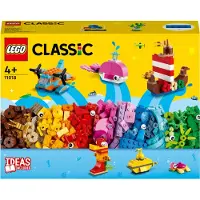 LEGO 11018 Classic Kreativer Meeresspaß, Kreativ-Set mit Bausteinen