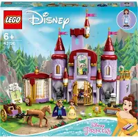 LEGO 43196 Disney Princess Belles Schloss, Schöne und das Biest, Prinzessin Schloss und Belle Mini-Puppen, Spielzeug ab 6 Jahre