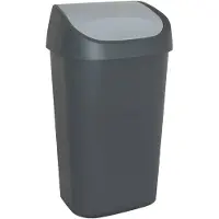 Allibert Abfalleimer mit Schwingdeckel schwarz 50L
