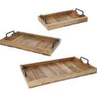 Home Styling Collection Tablett - Holz - Rectangle - 57 x 38 x 4 cm -