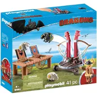 Playmobil Dragons 9461 Dragon Racing: Grobian mit Schafschleuder