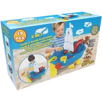 Coppens Sand- und Wassertisch Piraten - mit 12 Zubehörteilen - Outdoor-Spielzeug - 54 X 45 X 31 cm