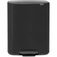 Brabantia Bo Tretmülleimer 60 Liter - Matt Black