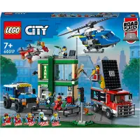 LEGO 60317 City Banküberfall mit Verfolgungsjagd mit Hubschrauber, Drohne und 2 LKWs, Polizei-Spielzeug für Kinder ab 7 Jahren, Abenteuerset